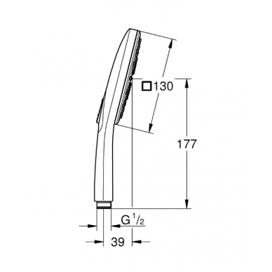 Ручной душ Grohe Rainshower Smart Active 130 Cube (26550000) 5