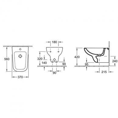Биде подвесное Villeroy & Boch Joyce (54070001) 2