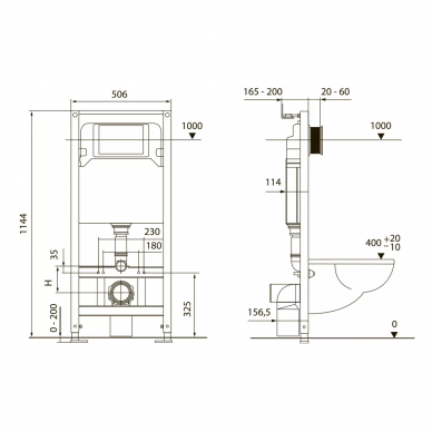 Инсталляция для подвесного унитаза TECE TECEspring S955102 (K955102) (комплект 4 в 1) клавиша черный матовый 2