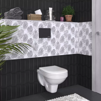 Инсталляция Berges Novum 525 + Gamma + кнопка D5 (черная Soft Touch) в комплекте с унитазом (белый), с сидением микролифт 6