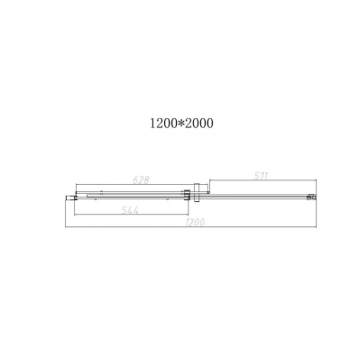 Душевая дверь Vincea Dice (VDS-4D120CL) 120x200 см, профиль хром/стекло прозрачное 3