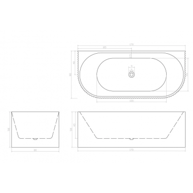 Акриловая ванна Cerutti SPA CEZA'S W (CT9765) (170х80) 5