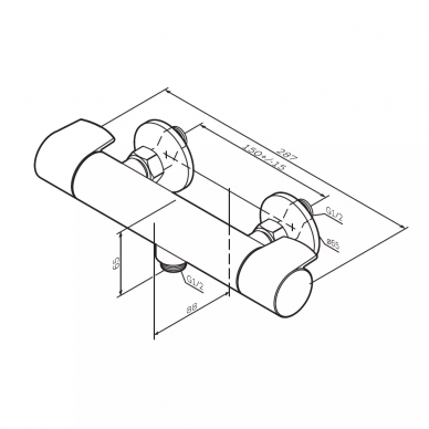 Смеситель для душа AM.PM X-Joy (F85A40000) термостатический, хром 7