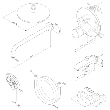 Душевая система Am.Pm X-Joy TouchReel (FP85A10020) встраиваемая с изливом, хром 8