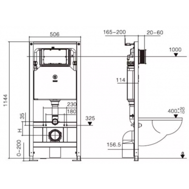 Инсталляция Welt Wasser AMBERG 506 + GELBACH 004 GL-WT + AMBERG RD-BL в комплекте с унитазом, безободковый, с сидением микролифт 5