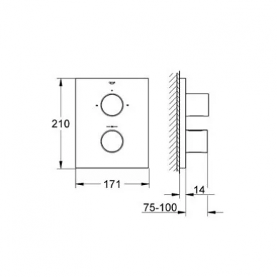 Термостат для ванны Grohe Grohtherm F (27618000) скрытого монтажа 1