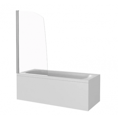 Шторка для ванной Good Door Screen R-80-C-CH (80x140) профиль хром/прозрачное стекло 1
