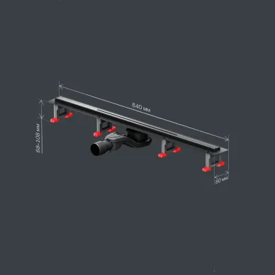 Душевой лоток Am.Pm MasterFlow (W01SC-S11-080-05BM) (800мм) универсальный затвор Slim line 7