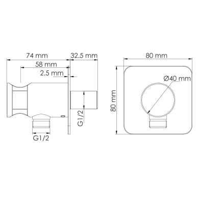 Душевая система Wasserkraft Ems 7600 скрытого монтажа, золото 10