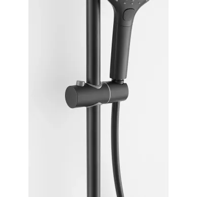 Душевая система Arrow AG3311BCP с изливом, чёрная матовая 10