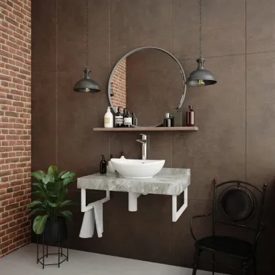 Столешница Teymi Helmi T150208 серый мрамор, 80 см 8