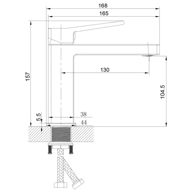 Смеситель для раковины Haiba HB10732-7 черный 5