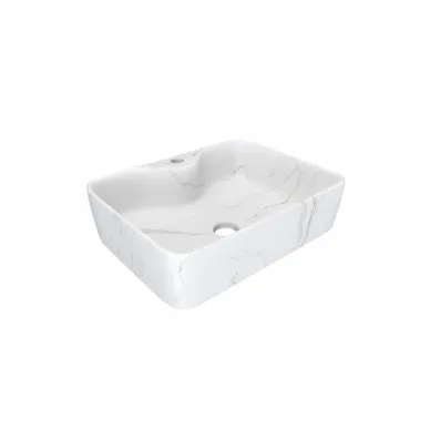 Раковина накладная Teymi Helmi S T50284 48x37, мрамор белый 7