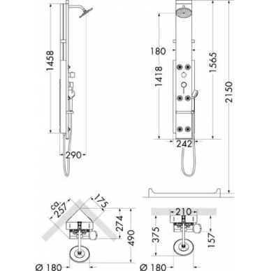 Душевая панель Pharo Lift 2 М20 26871 1