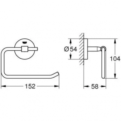 Держатель туалетной бумаги Grohe Bau Cosmopolitan (40457001) 1