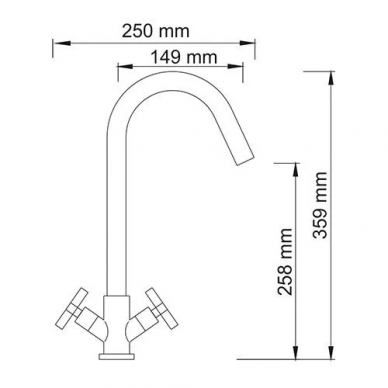 Смеситель для кухни Wasserkraft Weser 7800 (7847) 5