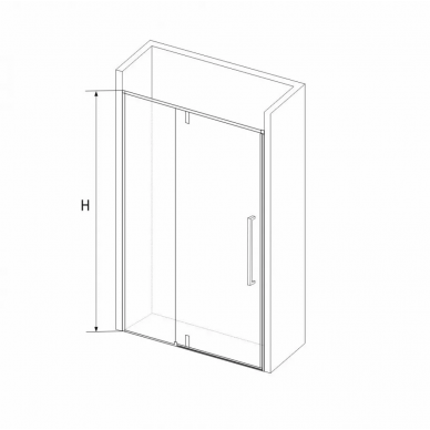 Душевая дверь RGW Stilvoll SV-03B (06320310-14) 100х200 см, чёрный профиль/прозрачное стекло 2