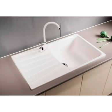 Мойка кухонная Mixline ML-GM20	(525164) белый 5