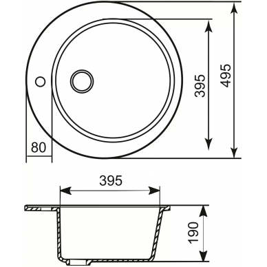 Мойка кухонная Mixline ML-GM13 (525091) белый 2