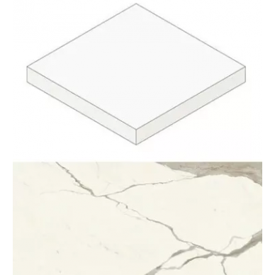 AGI0 Marvel Calacatta Sublime Scalino Angolare 33 Matt 33x33 0