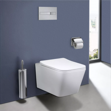 Унитаз подвесной Vincea Q-Line (VT1-12) безободковый, цвет белый, ультратонкое soft close сиденье 7