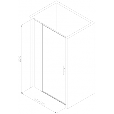 Душевая дверь Allen Brau Priority 120 (3.31032.BA) алюминий браш 9