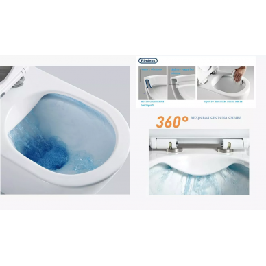 Чаша подвесного унитаза Cerutti SPA NIVOLET Aria (CT7779) безободковый, микролифт 11
