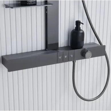 Душевая система Black & White Gravity GH-9005-GM (9005GM) термостатическая, gun metal 8