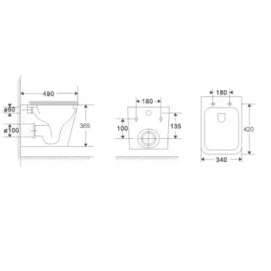 Инсталляция Welt Wasser AMBERG 350 + GELBACH 043 GL-WT + Amberg RD-WT в комплекте с унитазом, безободковый, с сидением микролифт 6