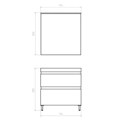 Тумба ASB-Mebel Коста 80 (11495) Ясень белый, под умывальник Фостер 80 5