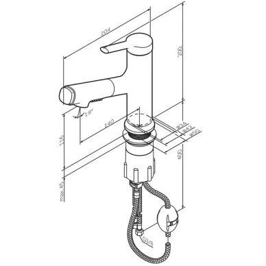 Смеситель для раковины AM.PM X-Joy (F85B02900) с вытяжным изливом, хром 9