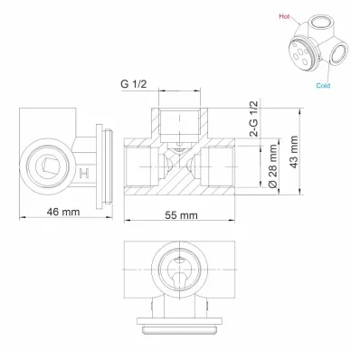 Смеситель для раковины Wasserkraft Main 4100 A41513 скрытого монтажа, хром 5