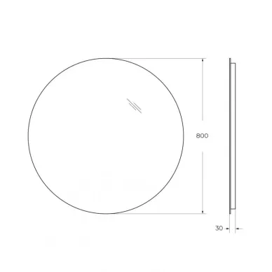Зеркало BelBagno SPC-INT-800-LED с подсветкой, 80 см 5