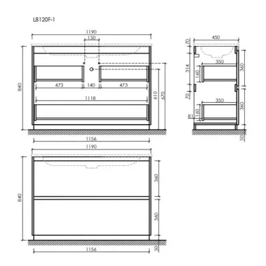 Тумба для ванной Sancos Libra Floor LB120F-1W напольная, 119 см, белый глянцевый 7