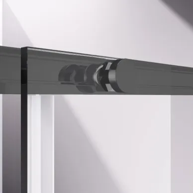 Душевой уголок Vincea Slim-N VSR-4SN8013CLGM 130х80х195 см, профиль вороненая сталь/стекло прозрачное 1