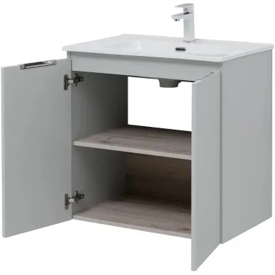 Тумба для ванной Aquanet Алвита New 303903 70 см, серая матовая 1