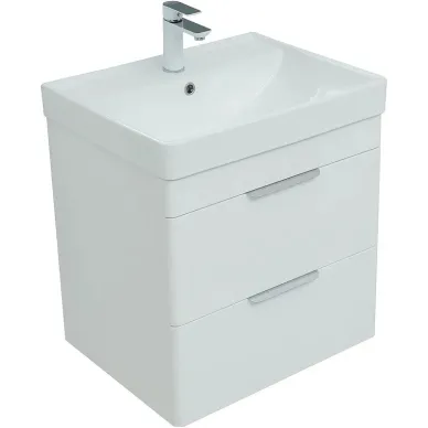 Тумба для ванной Aquanet Ирис New 310144 60 см, белая глянцевая 5