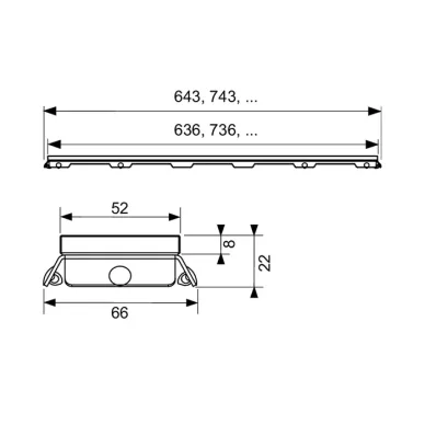 TECE Стеклянная панель TECEdrainline, 900 мм, цвет: белая сатинированная 600993 1