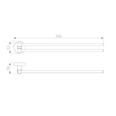 Полотенцедержатель Wonzon & Woghand  Easy WW-8131 двойной, хром 1