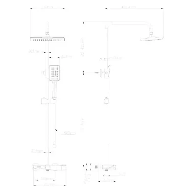 Душевая система Wonzon & Woghand WW-AE33110-MW белая матовая 1
