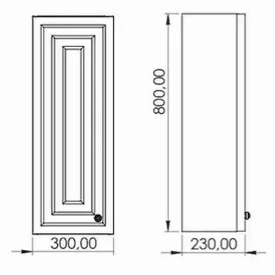 Навесной шкаф Creavit Kayra KY1030.01.MBY 30 см, белый матовый 1