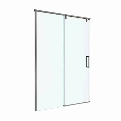 Душевая дверь BelBagno Soft Close-1 SOFT_CLOSE-1-BF-1-150-C-GM 150 см, оружейная сталь/прозрачное стекло 4