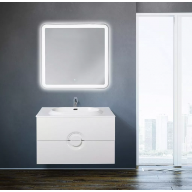 Тумба для ванной Belbagno Onda 80 (Bianco Lucido) 1