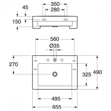 Раковина Gustavsberg ARTic (GB1146500101) (65 см) 1