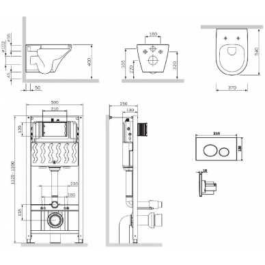 Инсталляция AM.PM (IS49051.501700) в комплекте с унитазом Inspire FlashClean, микролифт (клавиша хром) 7