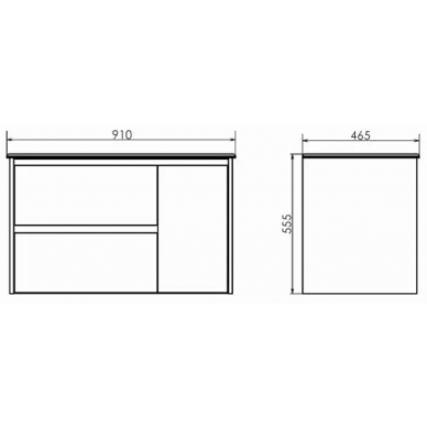 Тумба для ванной Comforty Бремен 90 (91x55.5x46.5 см) белый дуб 8