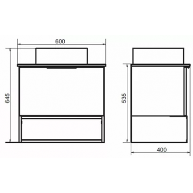 Тумба для ванной Comforty Штутгарт-60 (60x64.5x40 см), дуб тёмно-коричневый, круглая раковина 4