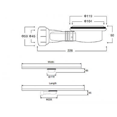 Поддон для душа Vincea (VST-4SR9090A) 90x90 см, антрацит 6