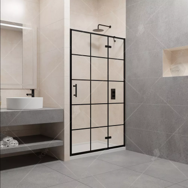 Душевая дверь RGW Passage PA-07B R (41080710-84R) 100x195 см (правая), профиль черный/стекло прозрачное (принт) 0