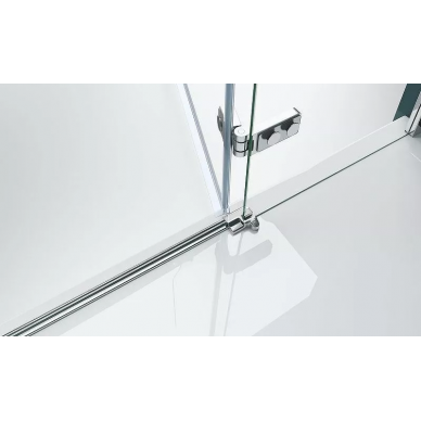 Душевая дверь BelBagno Kraft 90 (KRAFT-B-12-60/30-C-Cr-L) левая, профиль хром/стекло прозрачное 8